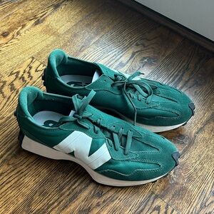 New Balance Green and White Sneakers